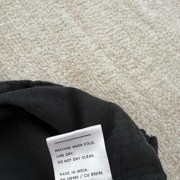 Pact Black Cotton Gauze Popover Blouse Top XL / XXL - Picture 8 of 8